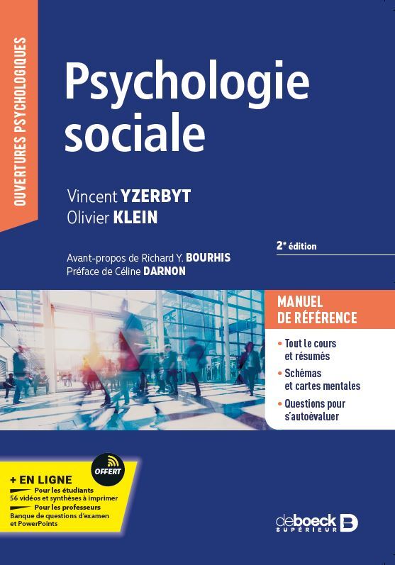 PSYCHOLOGIE SOCIALE - YZERBYT/KLEIN - DE BOECK SUP