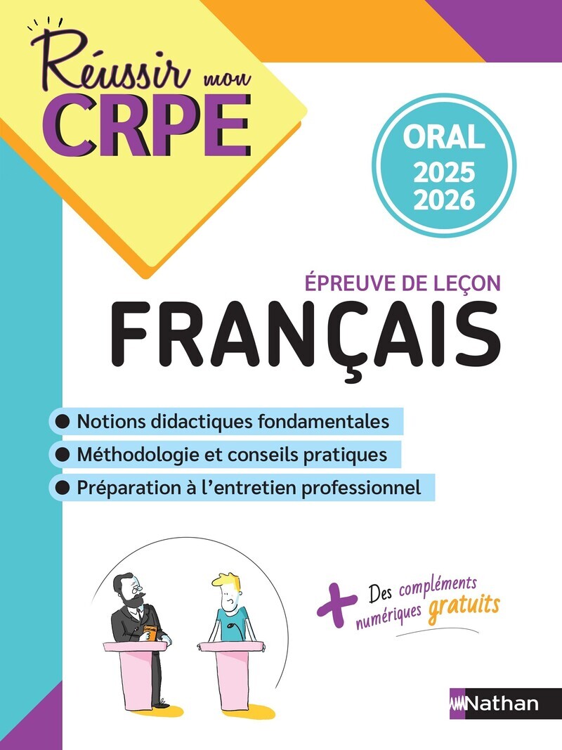 Réussir mon CRPE épreuve orale admission Français 2025 - Anne-Rozenn Morel - NATHAN