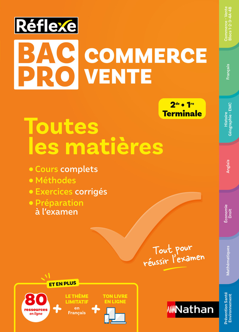 Toutes les matières BAC PRO Commerce-Vente - Réflexe N° 6 - Dominique Beddeleem - NATHAN