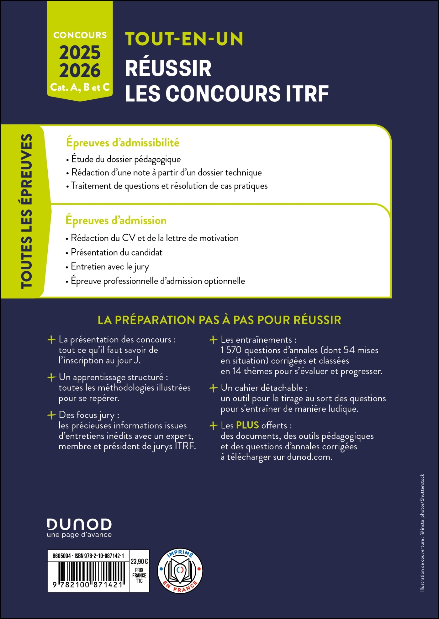 Réussir les concours ITRF 2025-2026 - Eve Texier - DUNOD