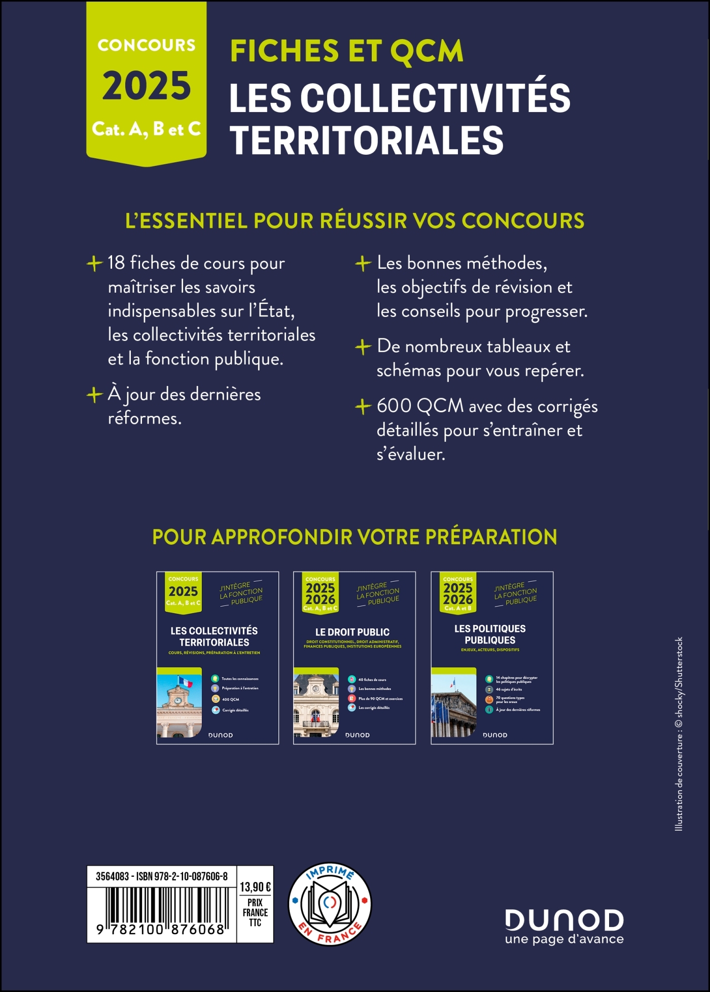 Les collectivités territoriales en fiches et QCM - 2025 - Odile Meyer - DUNOD