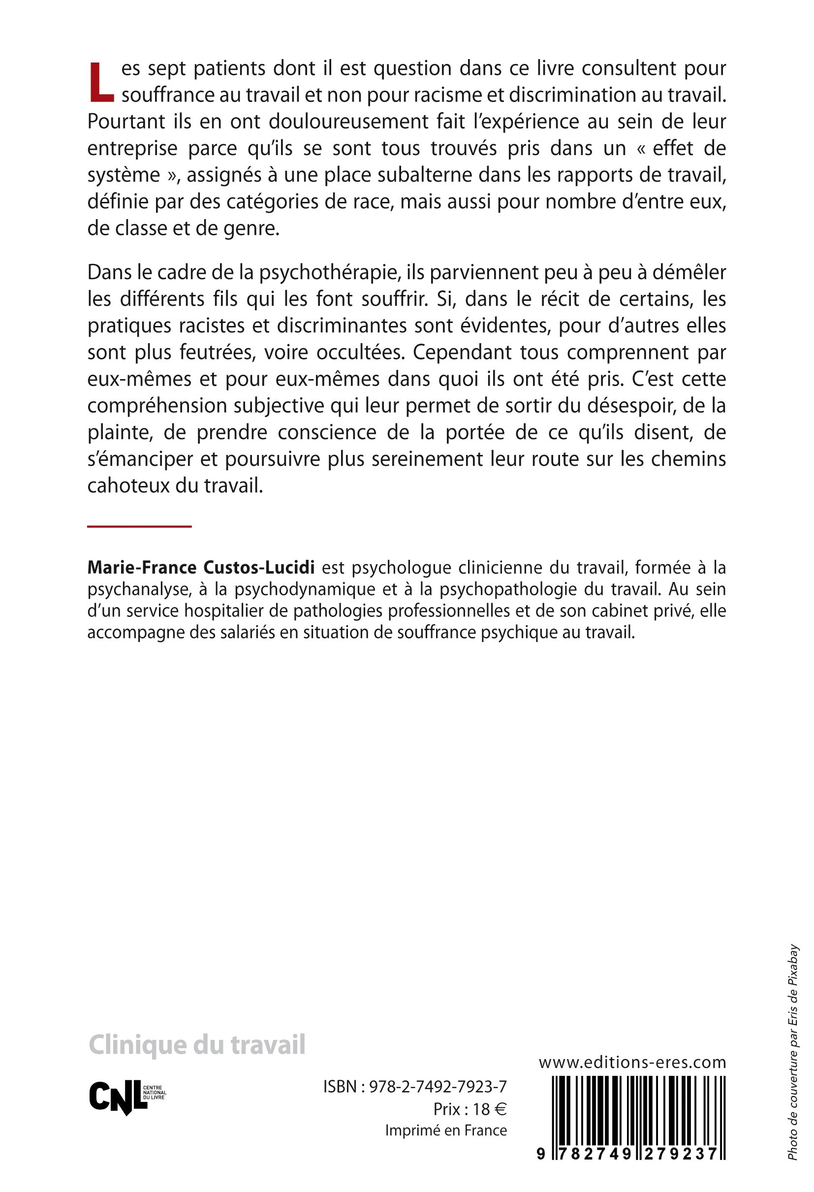 Le racisme ordinaire au travail - Marie-France Custos-Lucidi - ERES