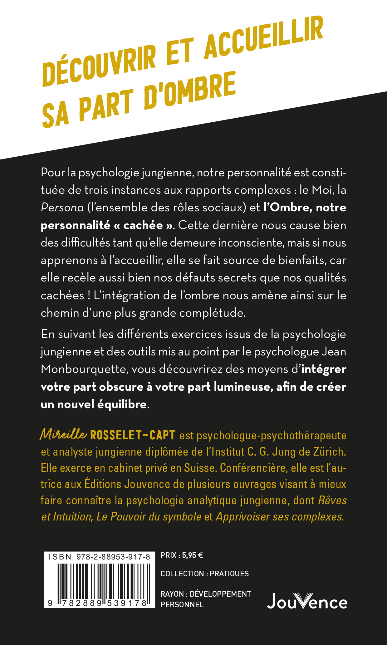 Découvrir et accueillir sa part d'ombre - MIREILLE ROSSELET-CAPT - JOUVENCE