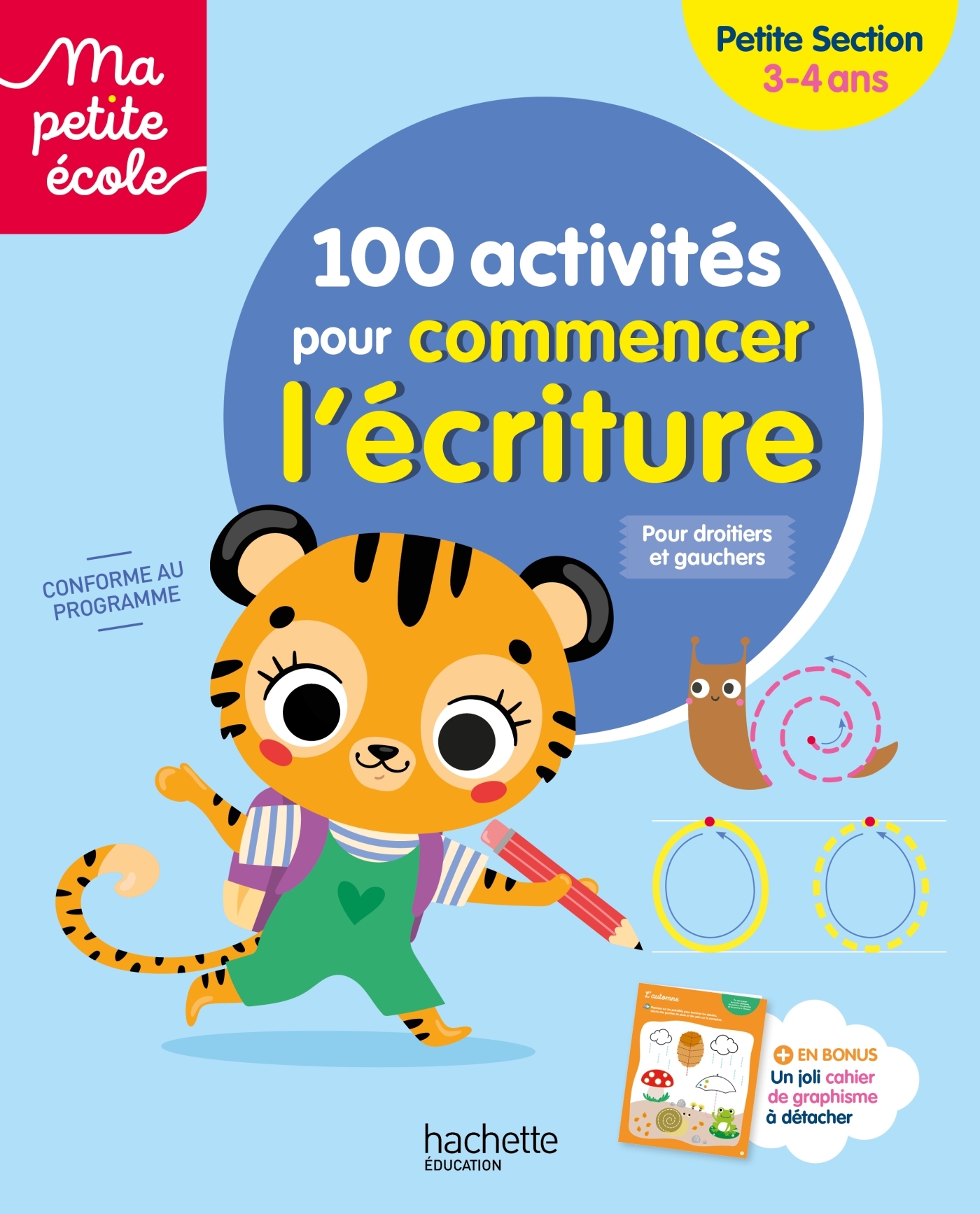 Ma petite école - 100 activités pour commencer l'écriture - Petite Section (3-4ans) - Marion Fallot - HACHETTE EDUC