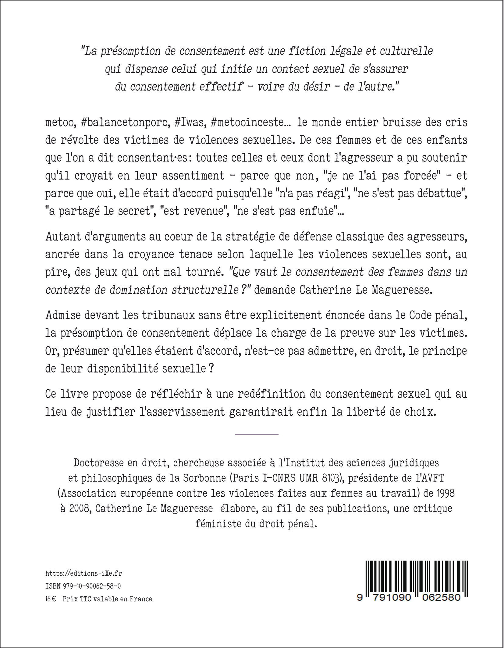 Pièges du consentement (Les) - Catherine Le magueresse - IXE