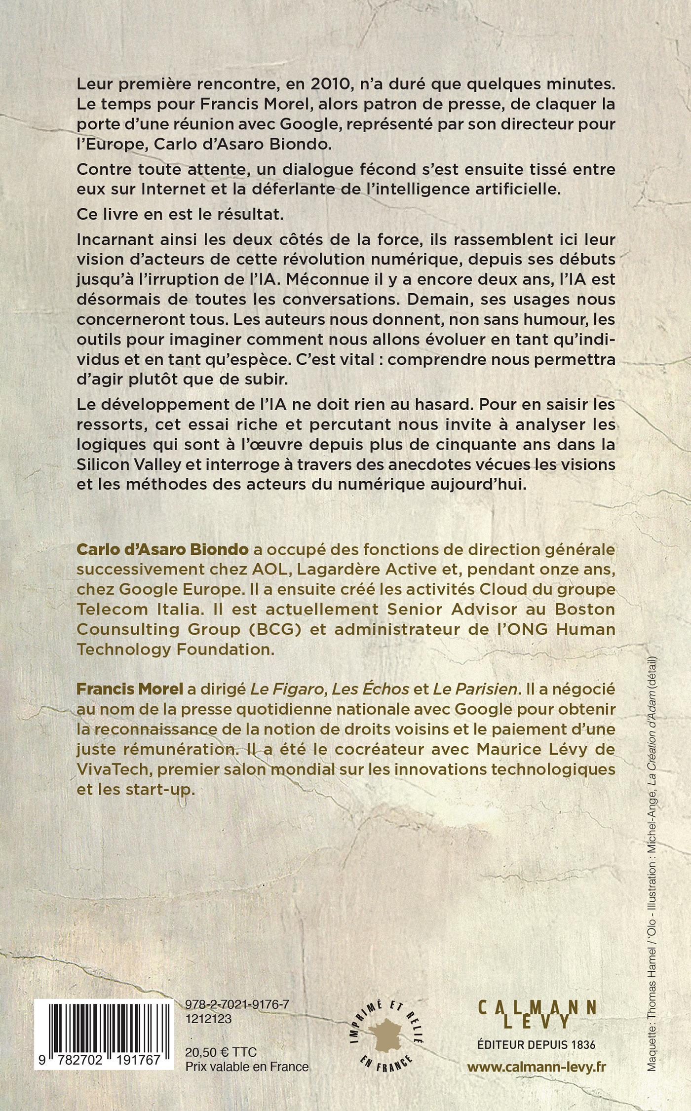 L'Humanité face à l'IA - Francis Morel - CALMANN-LEVY