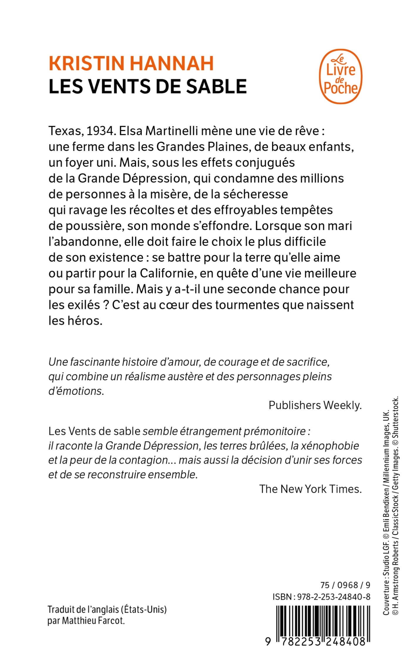 Les Vents de sable - Kristin Hannah - LGF