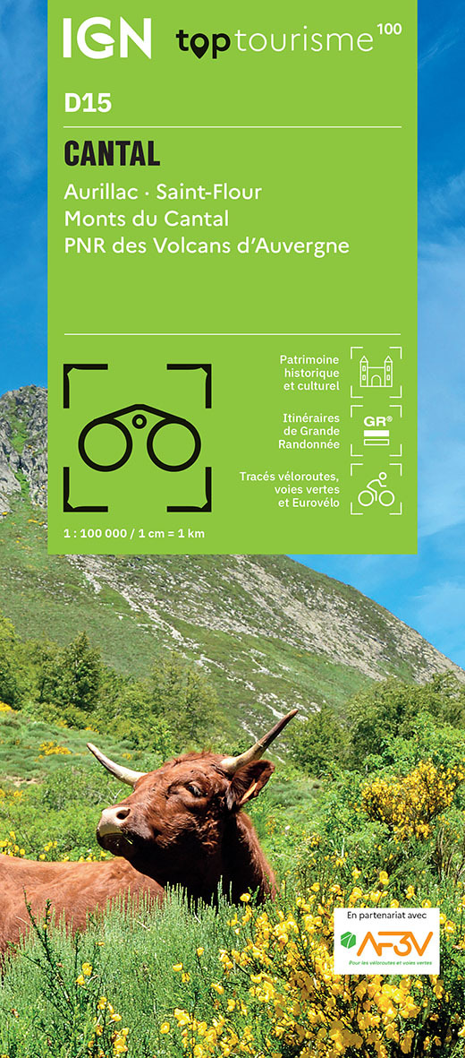 TOP100D15 - CANTAL Aurillac · Saint-Flour Monts du Cantal PNR des Volcans d'Auvergne -  - IGN