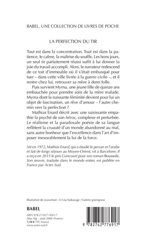 La Perfection du tir - Mathias Énard, Mathias Énard - ACTES SUD