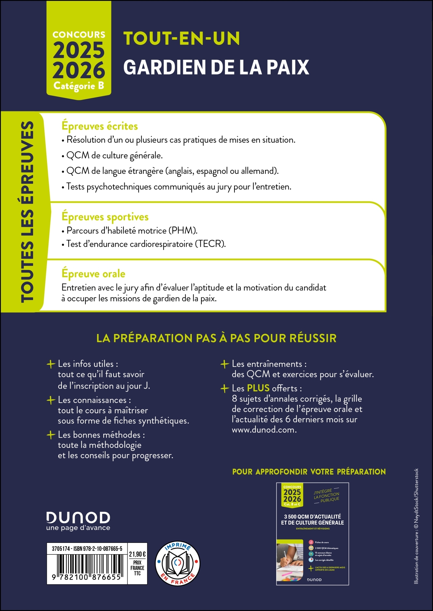 Concours Gardien de la paix 2025-2026 -Tout-en-un - Delphine Belleney, Thibault Couarc'h, Nicolas Grenier, Corinne Pelletier, Benoît Priet, Cédric Renaut, Yannick RICHARD, Frédéric Rosard, Albert SOURFLAIS, Delphine Belleney, Thibault Couarc'h, Nicolas Gr