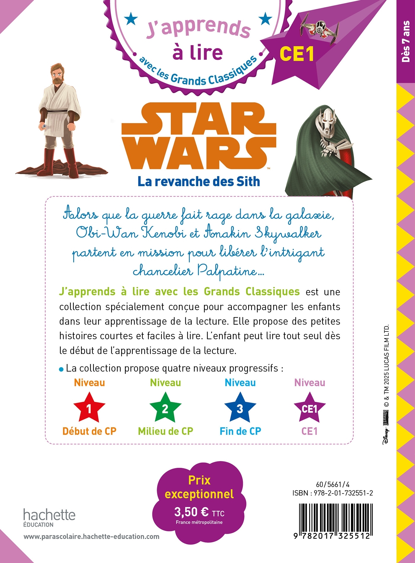 Disney - Star Wars - La revanche des Sith, CE1 - ALBERTIN ISABELLE - HACHETTE EDUC
