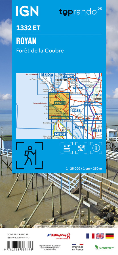 1332ET ROYAN - FORET DE LA COUBRE RECTO -  - IGN