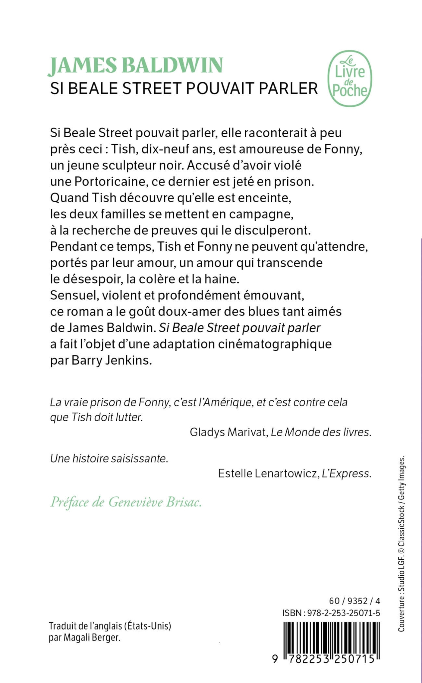 Si Beale Street pouvait parler - James BALDWIN - LGF