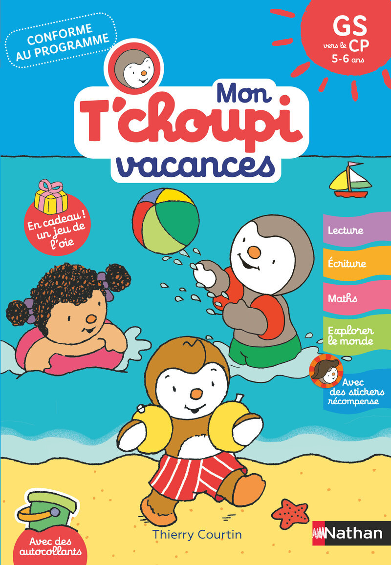 Mon Tchoupi Vacances GS - Stéphanie Grison, Thierry Courtin - NATHAN