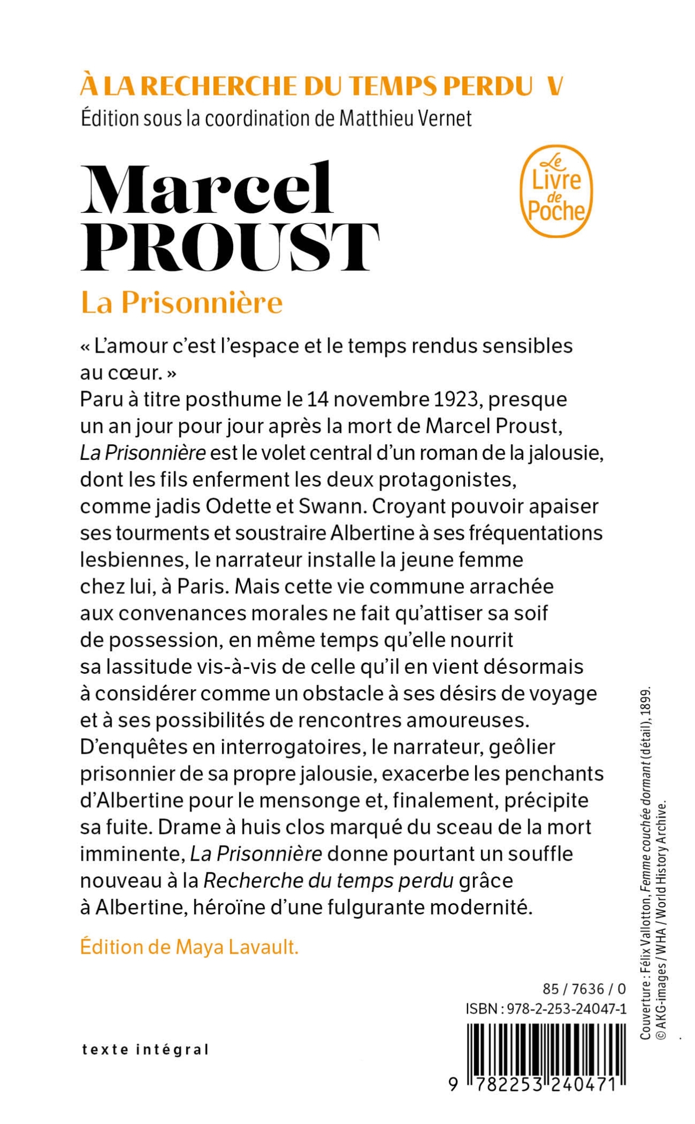 La Prisonnière (Nouvelle édition) - Marcel Proust - LGF