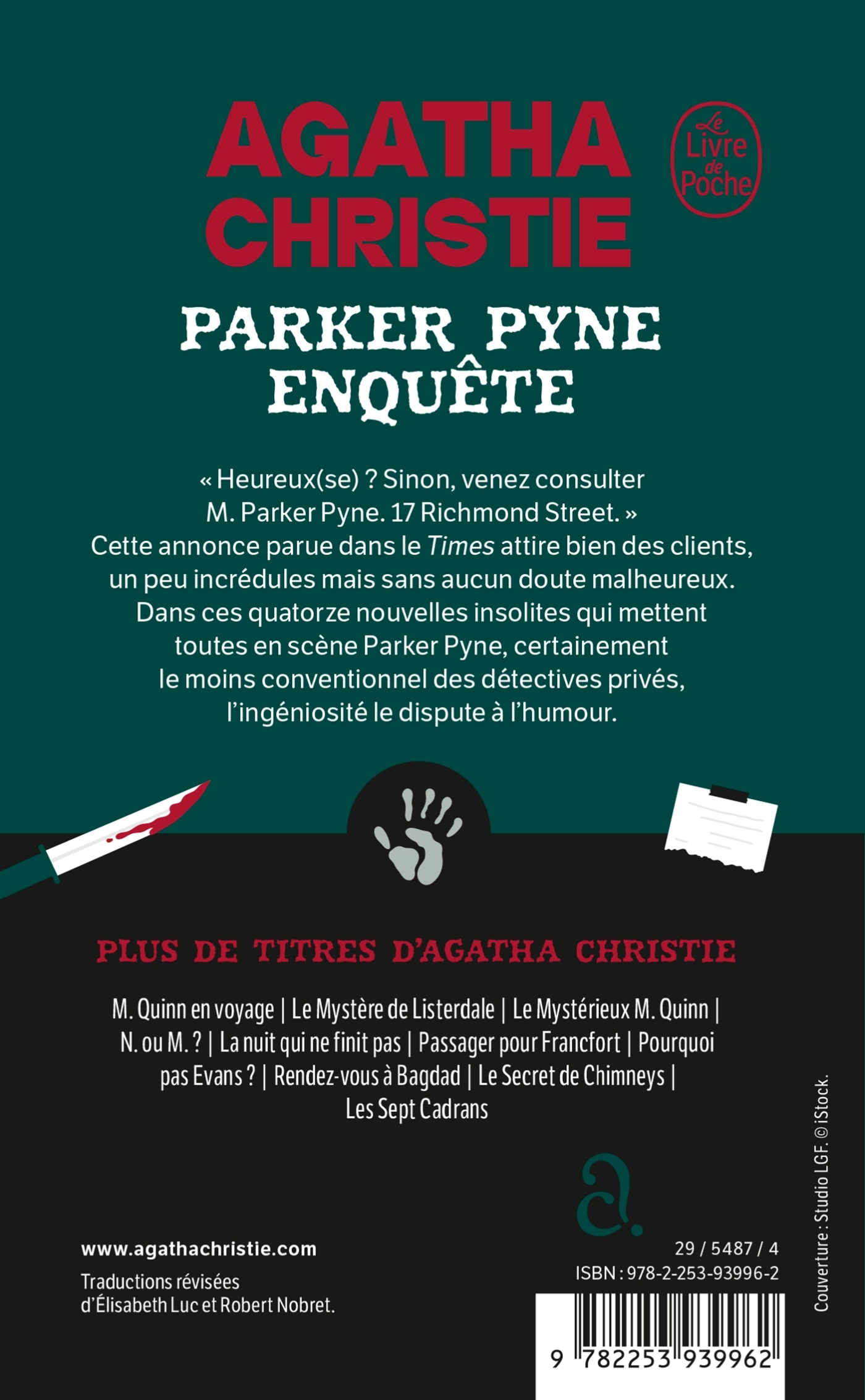 Parker Pyne enquête (Nouvelle traduction révisée) - Agatha Christie - LGF