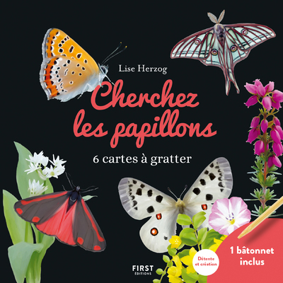 Cartes à gratter - Cherchez les papillons -  Collectif - FIRST