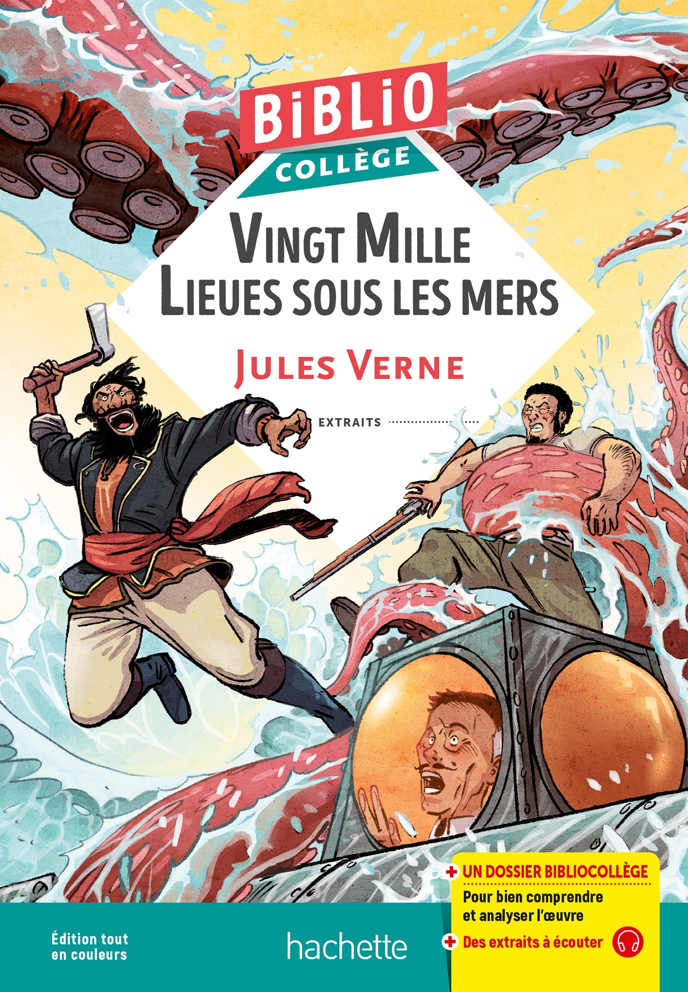 BiblioCollège - Vingt mille lieues sous les mers, Verne - Aurélie Jaspierre, Jules Verne - HACHETTE EDUC