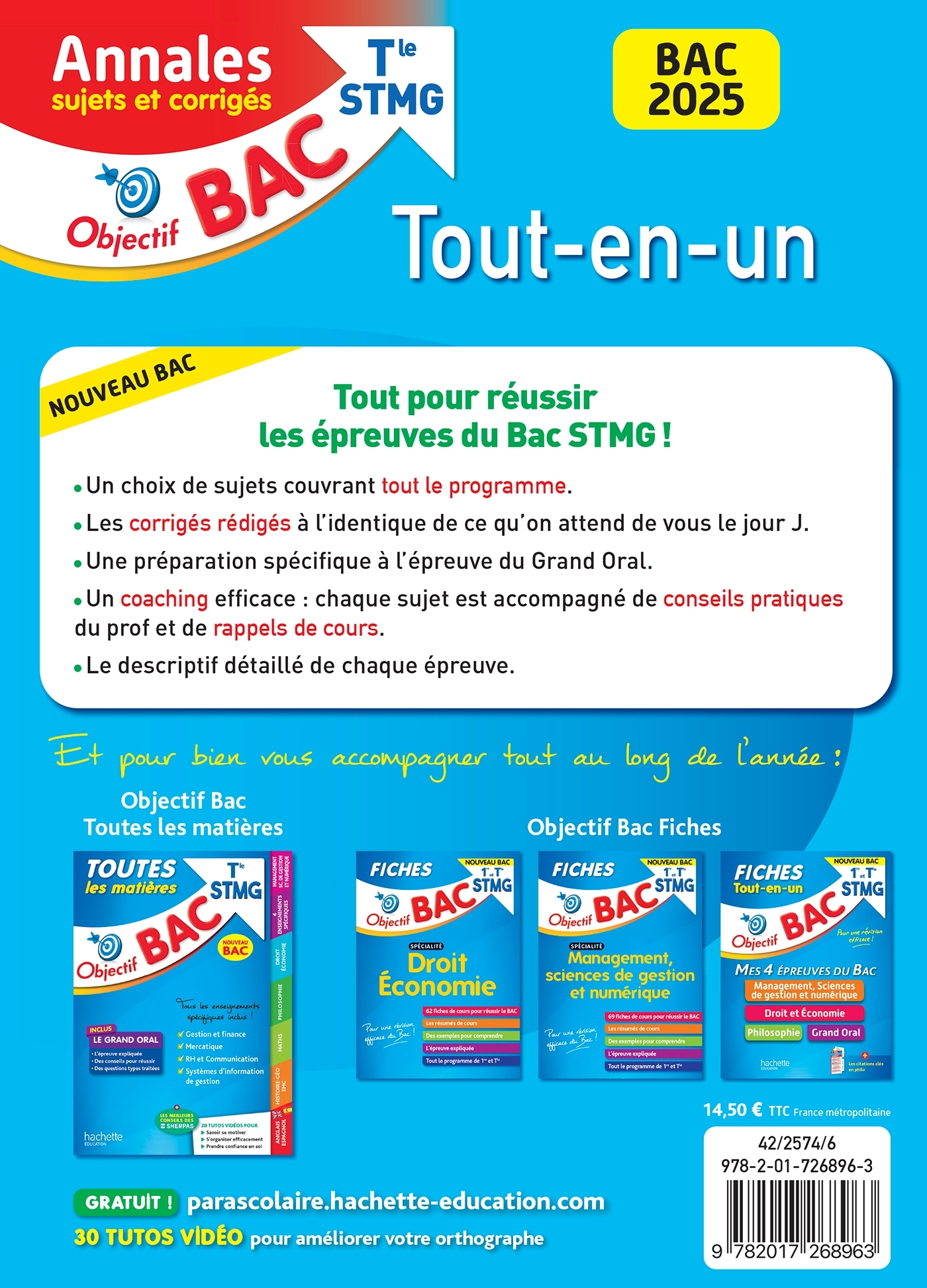 Annales Objectif BAC 2025 -  Bac STMG Tout-en-un - Stéphanie Di Costanzo, T. Beschmout, Nicolas Bloch, Delphine Roberjot Duthion, Charles Lefetz, Isabelle Lisle - HACHETTE EDUC