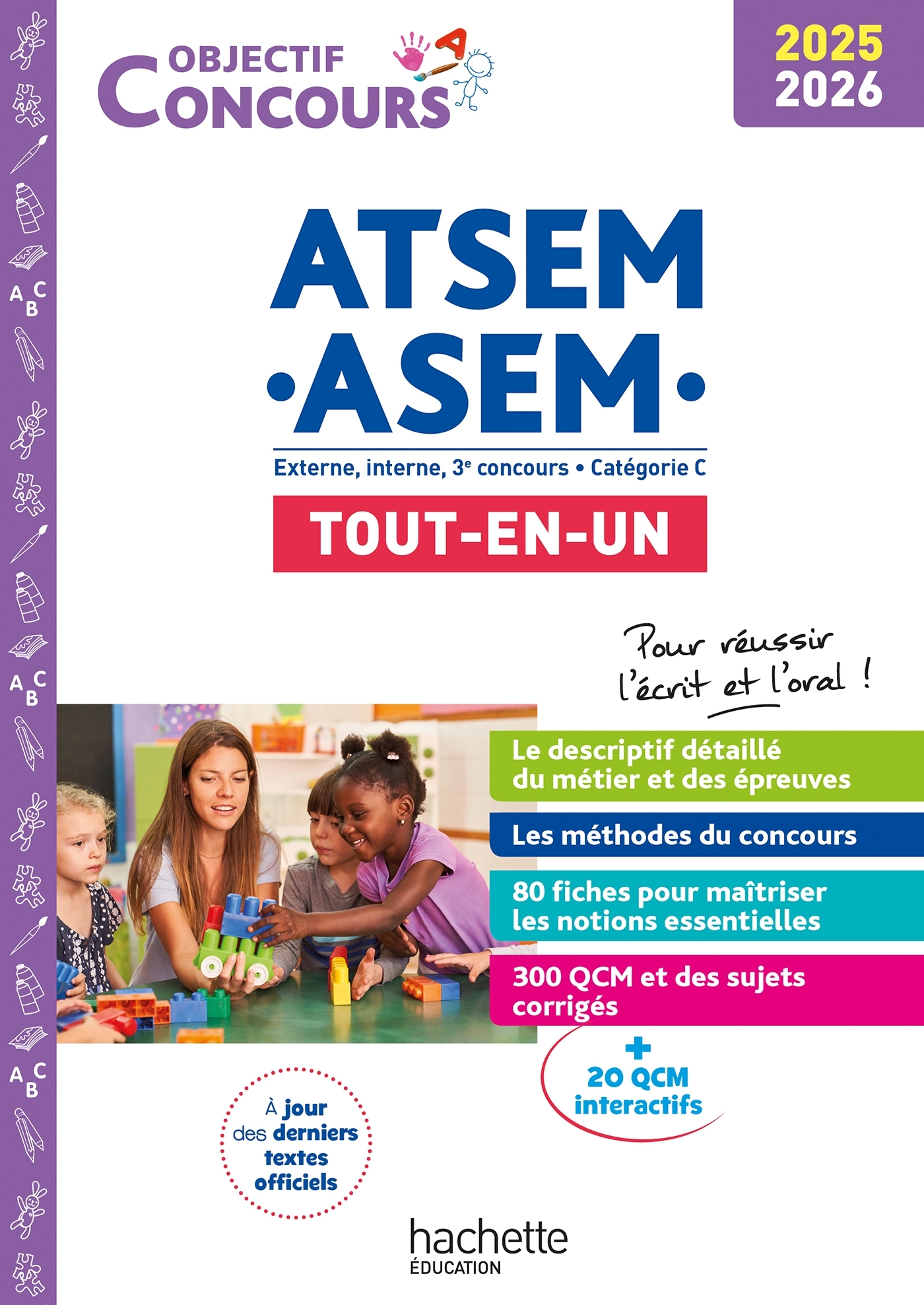Objectif Concours ATSEM ASEM - Tout-en-un - 2025-2026: Externe, interne et 3e voie - Thierry Vasse, Françoise GRAVOUIL - HACHETTE EDUC