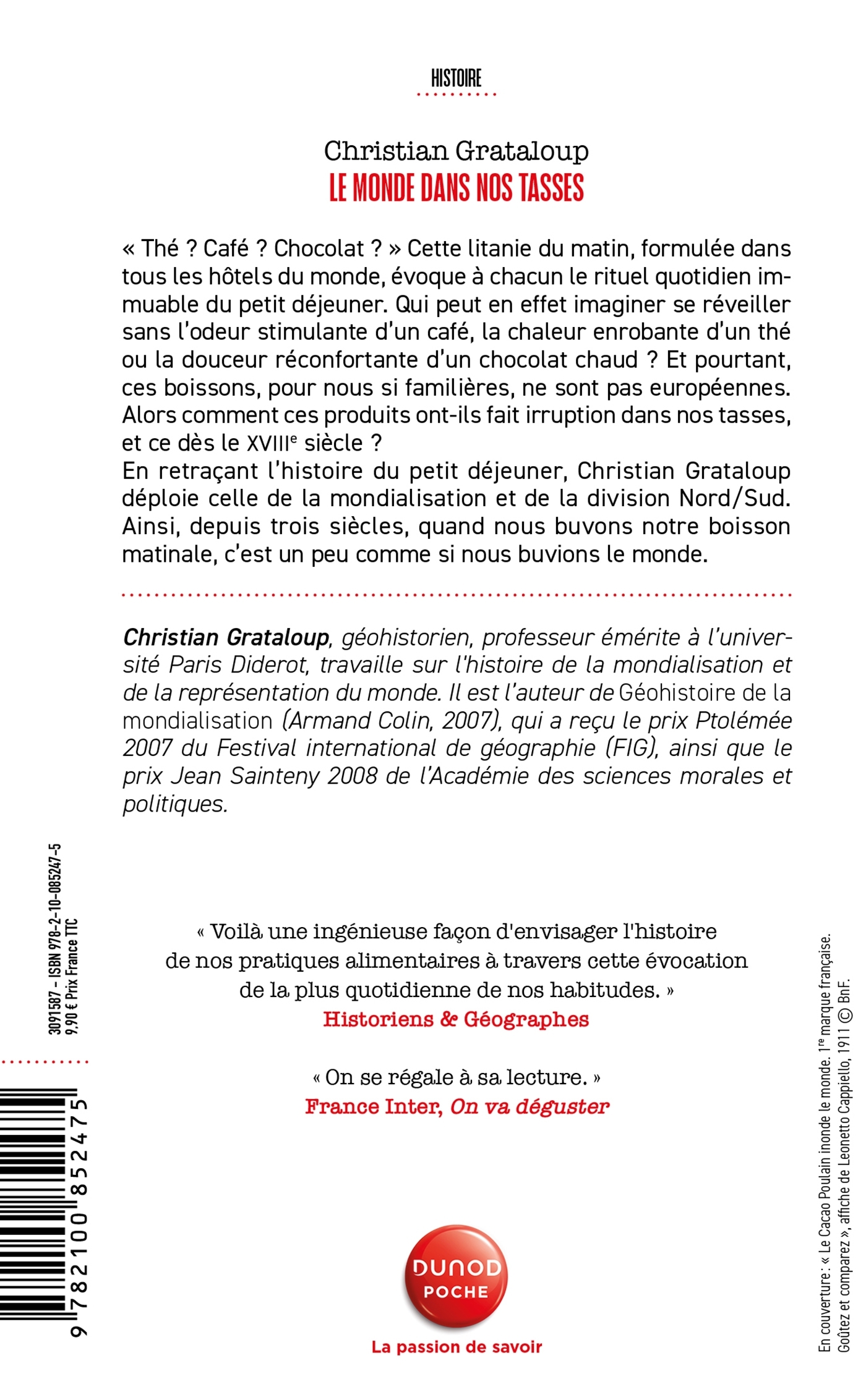 Le monde dans nos tasses - Christian Grataloup - DUNOD