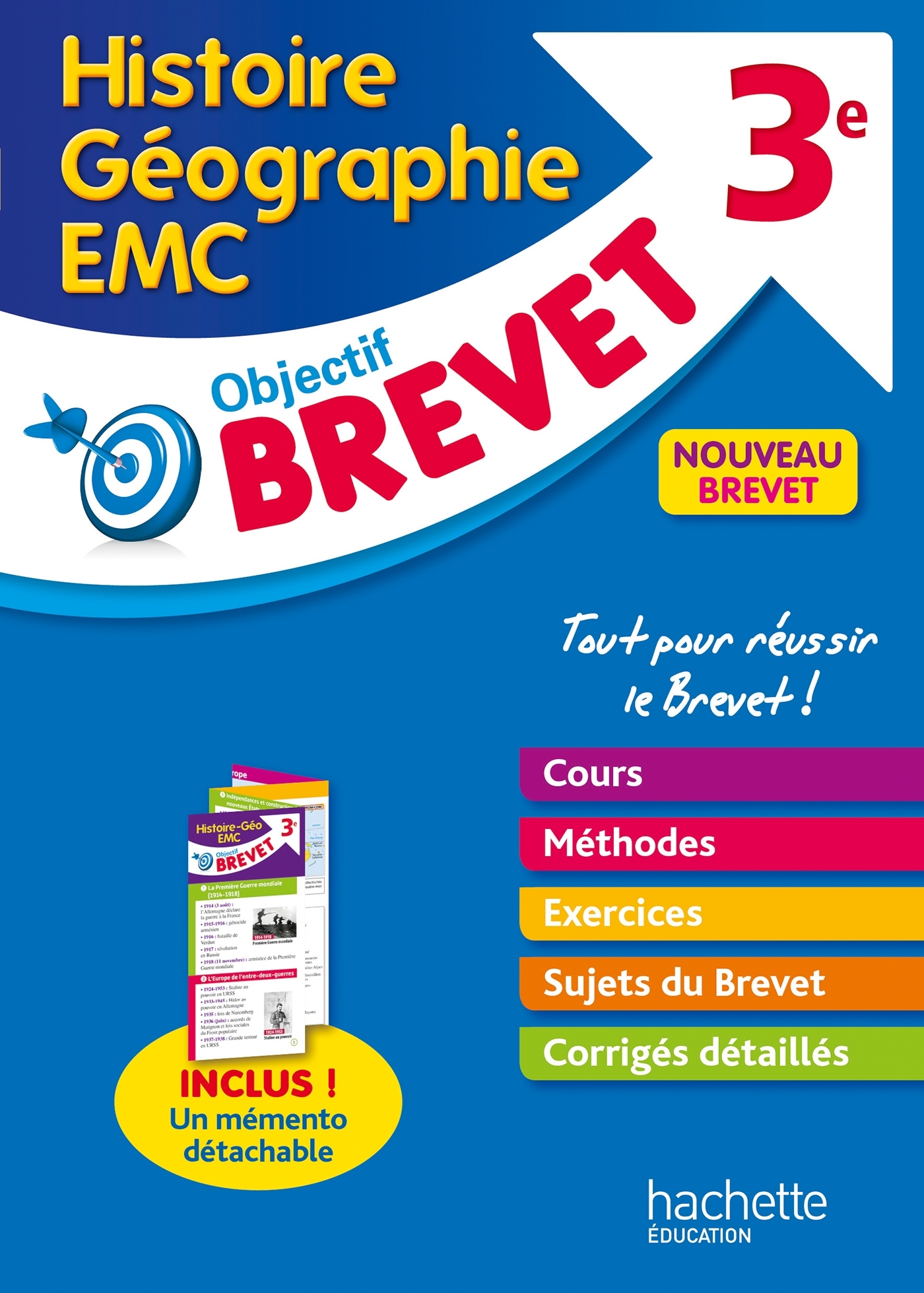 Objectif Brevet - Histoire - Géographie - Enseignement moral et civique - Laurent Bonnet - HACHETTE EDUC