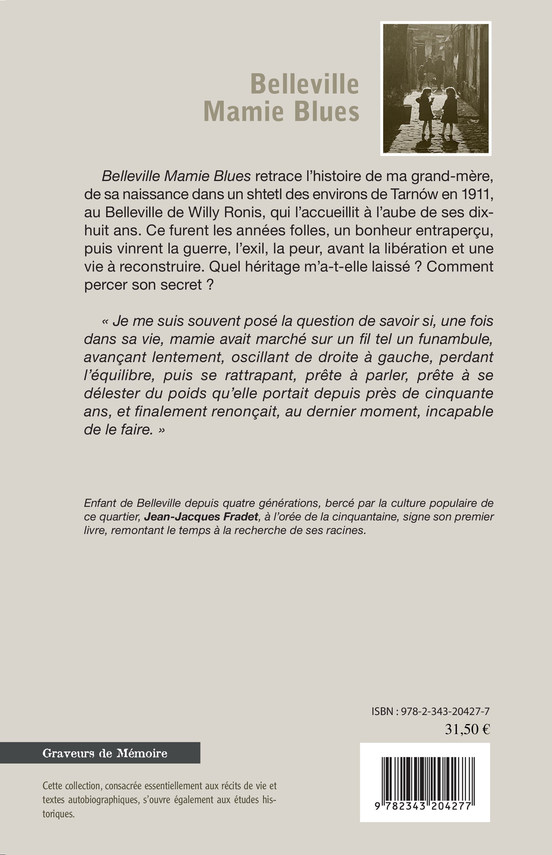 Belleville Mamie Blues - Jean-Jacques Fradet - L'HARMATTAN