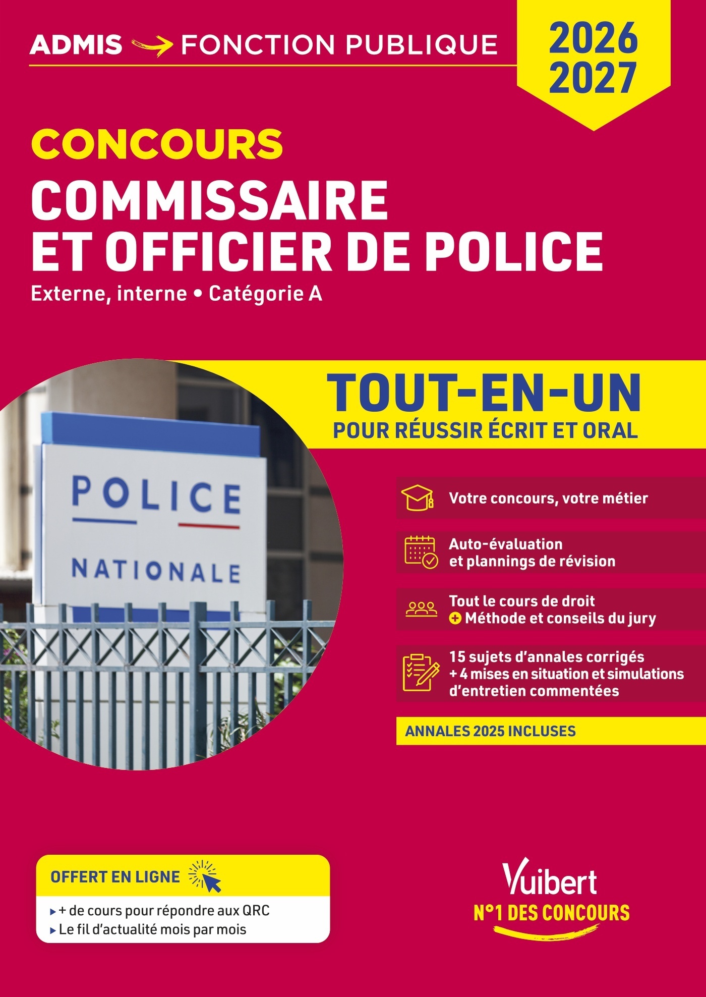 Concours commissaire de police et officier de police 2026-2027- Tout-en-un - Dominique Dumas, Pierre-Brice Lebrun, Paul Milan, François Lavedan, Rémi Vergnaud, Léon Grappe - VUIBERT