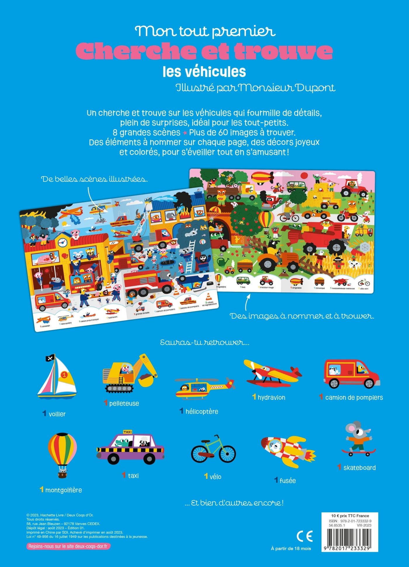 Mon tout premier cherche et trouve - les véhicules - Guillaume Dupont - DEUX COQS D OR