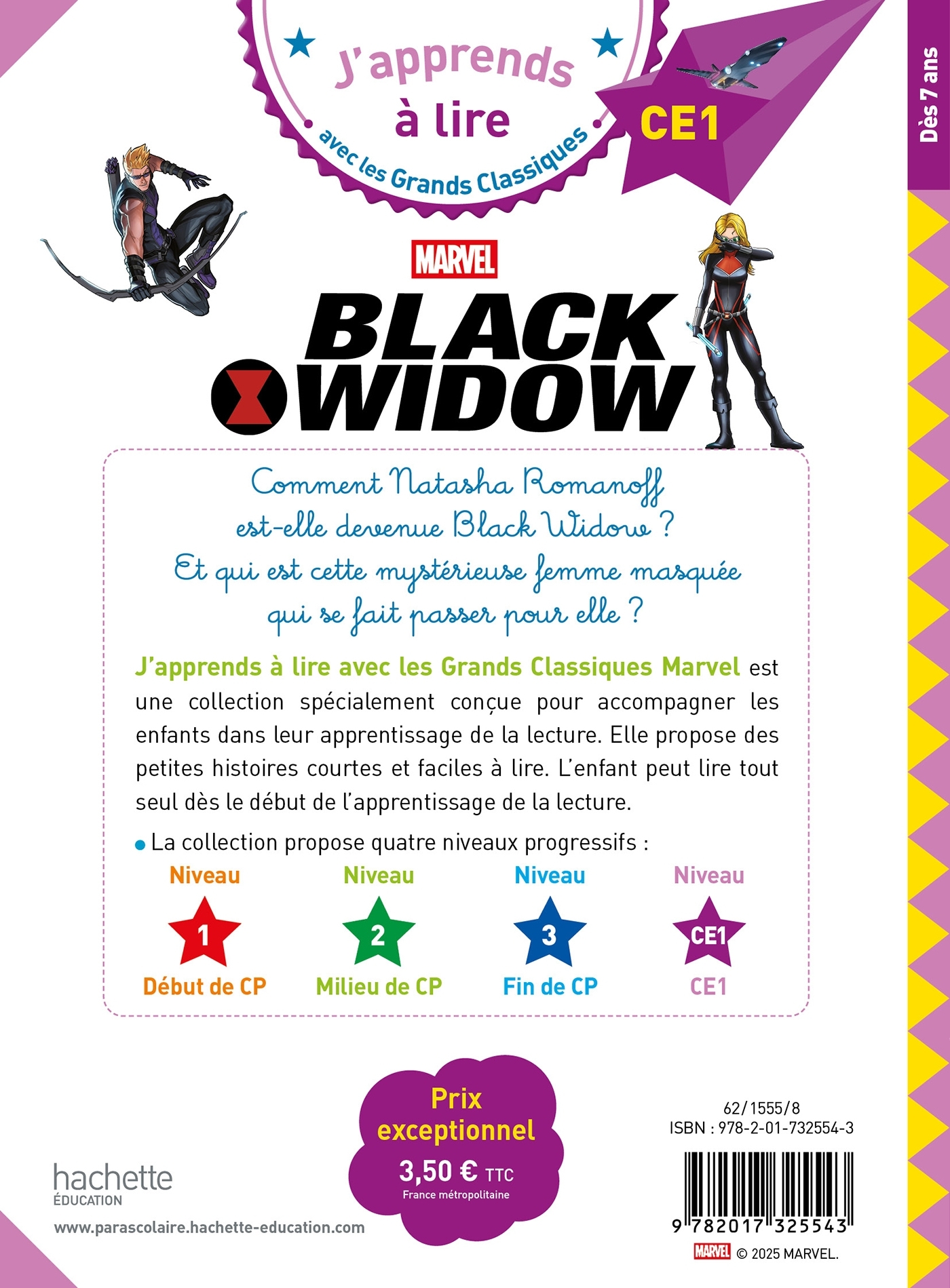 Disney - Marvel - Black Widow, CE1 - Sandrine Wendling - HACHETTE EDUC