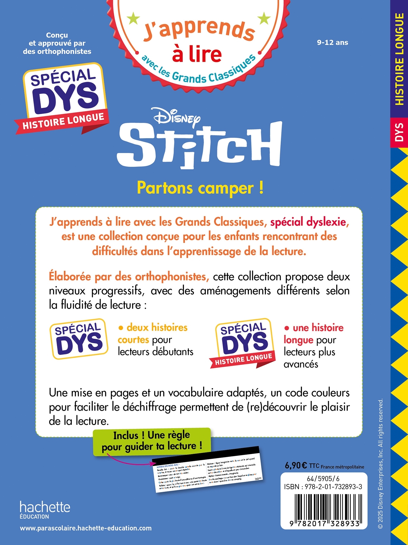 Disney - Stitch - Partons camper ! Spécial DYS - Histoire longue - Audrey Fourches - HACHETTE EDUC