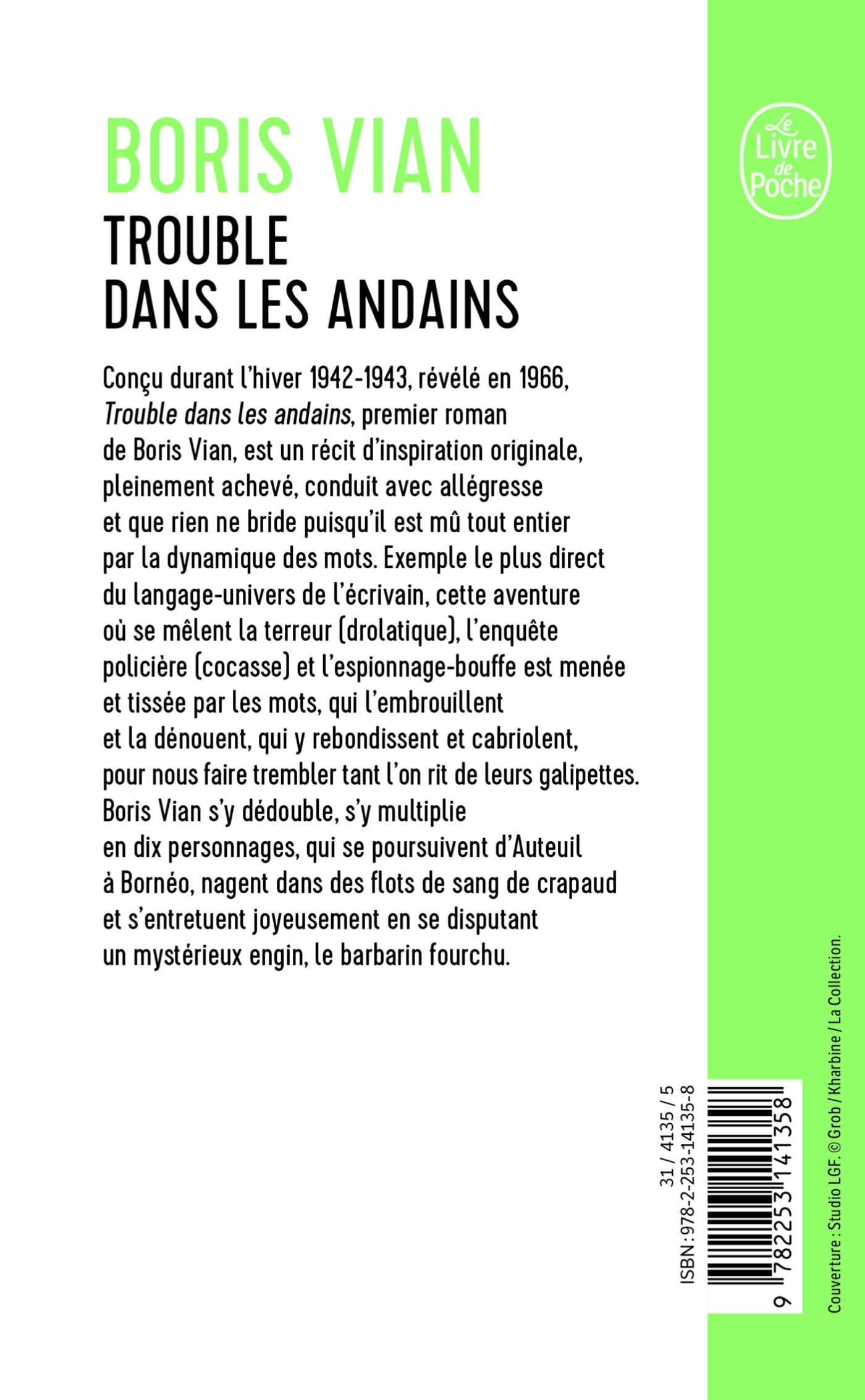 Trouble dans les andains - Boris Vian - LGF