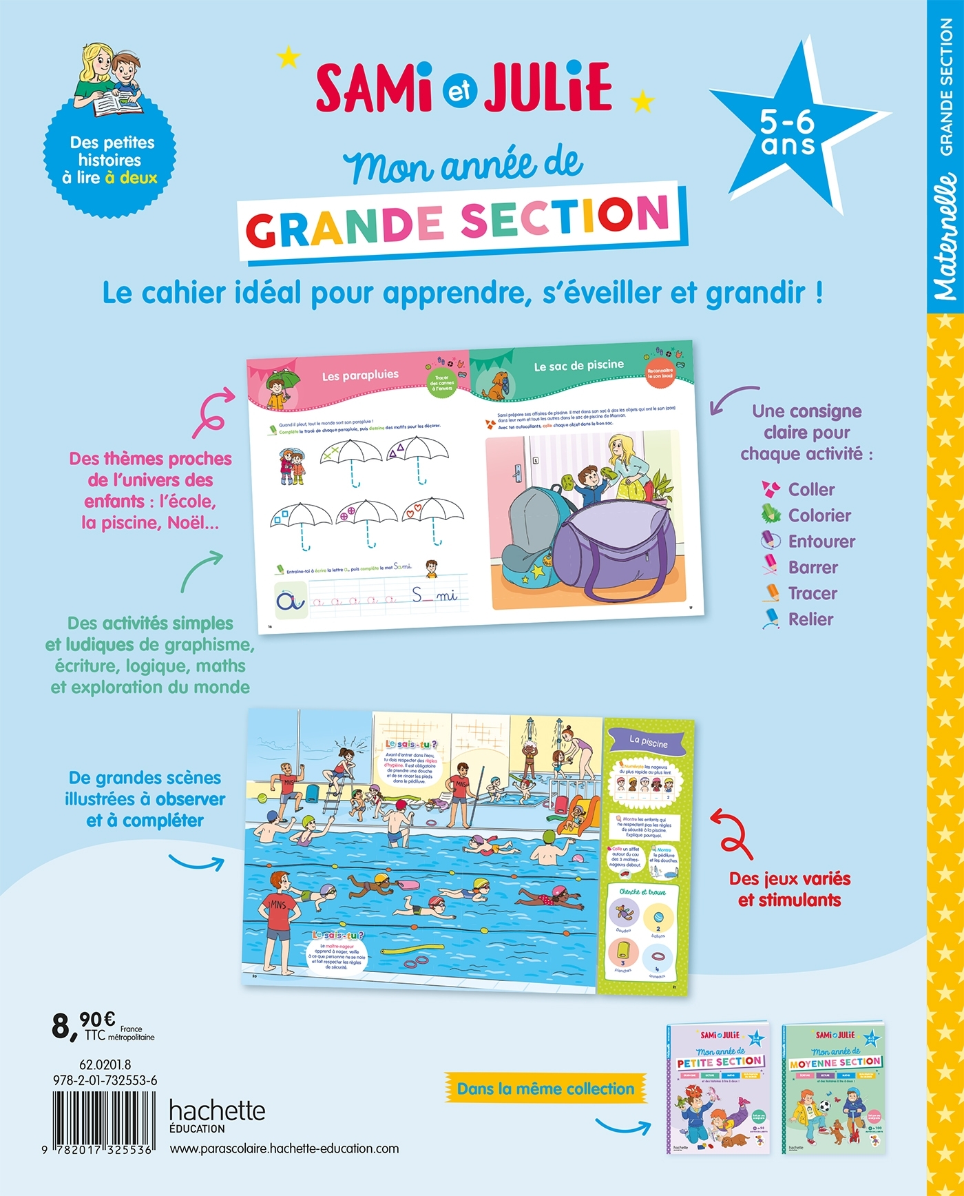 Sami et Julie - Mon année de Grande Section (5-6 ans) - Caroline Marcel, Alain Boyer - HACHETTE EDUC