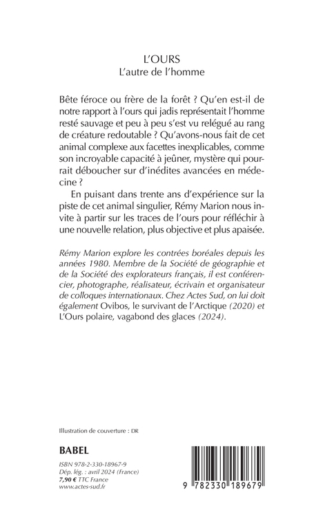 L'Ours - Rémy Marion, Lambert Wilson - ACTES SUD