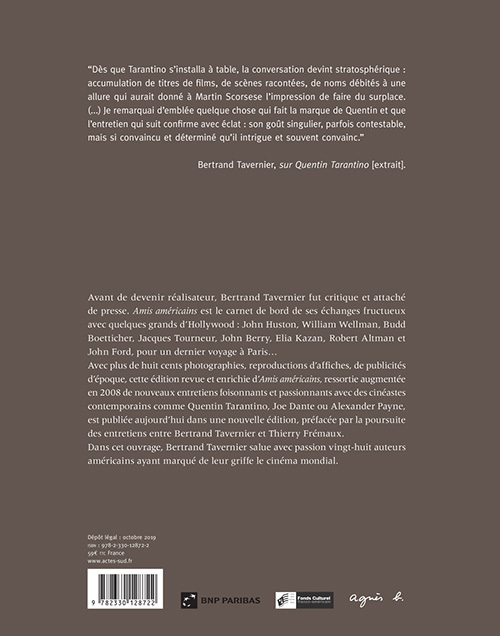 Amis américains - Bertrand Tavernier - ACTES SUD