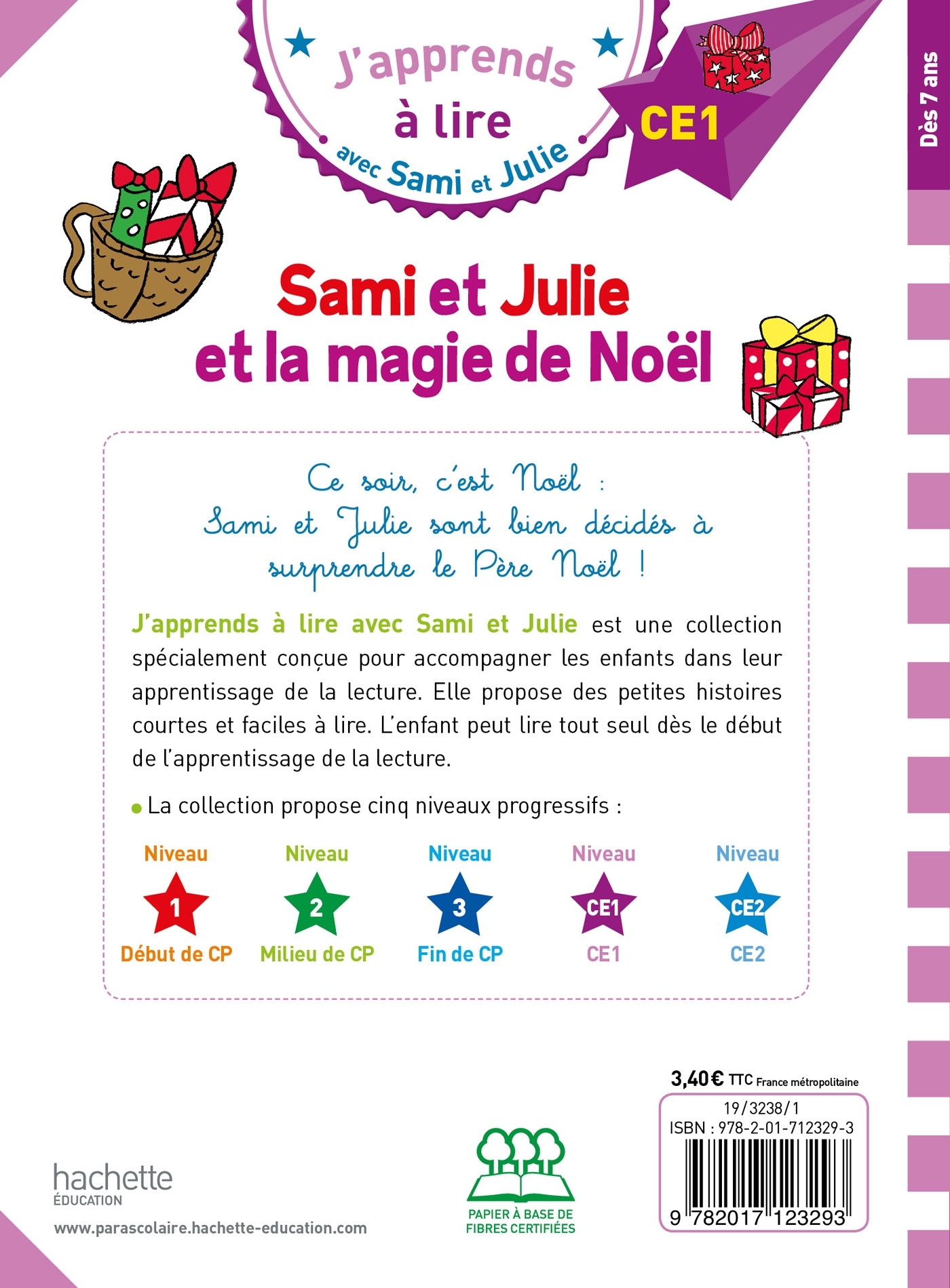 Sami et Julie CE1 Sami et Julie et la magie de Noël - Emmanuelle Massonaud - HACHETTE EDUC