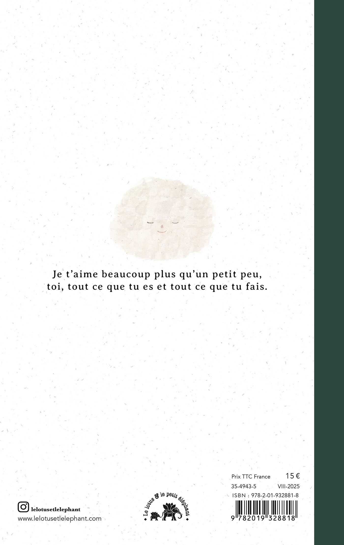 Je t'aime beaucoup plus qu'un petit peu - M.H Clark - LOTUS ELEPHANT