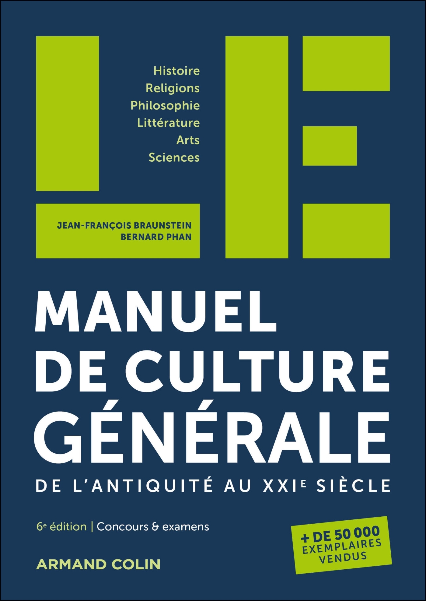 LE manuel de culture générale - 6e éd. - Jean-François Braunstein, Bernard Phan - ARMAND COLIN