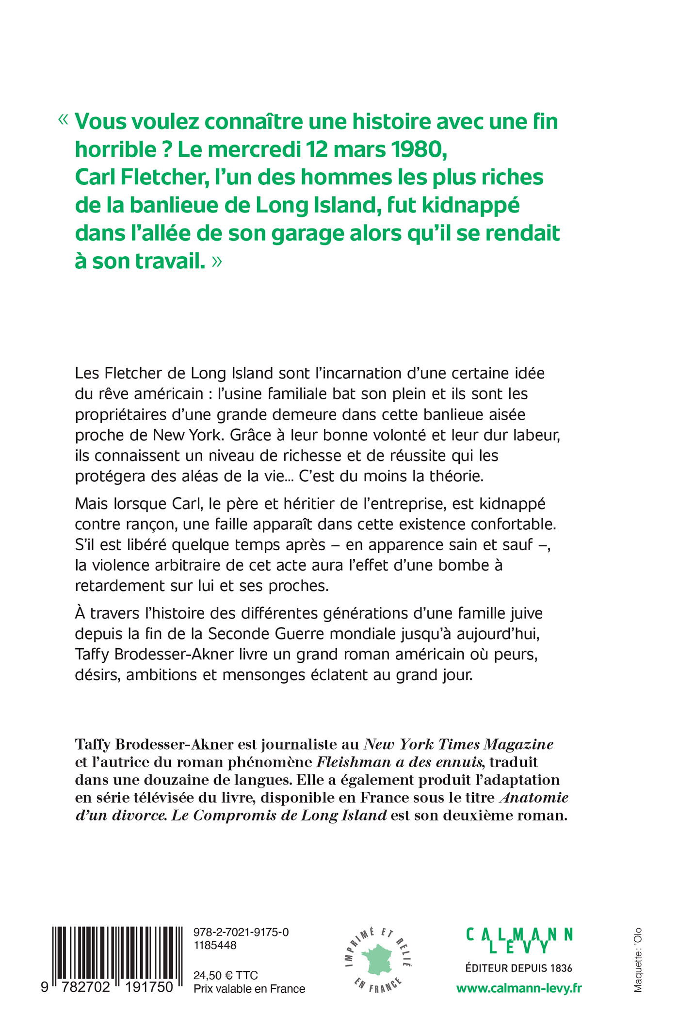 Le Compromis de Long Island - Taffy Brodesser-Akner - CALMANN-LEVY