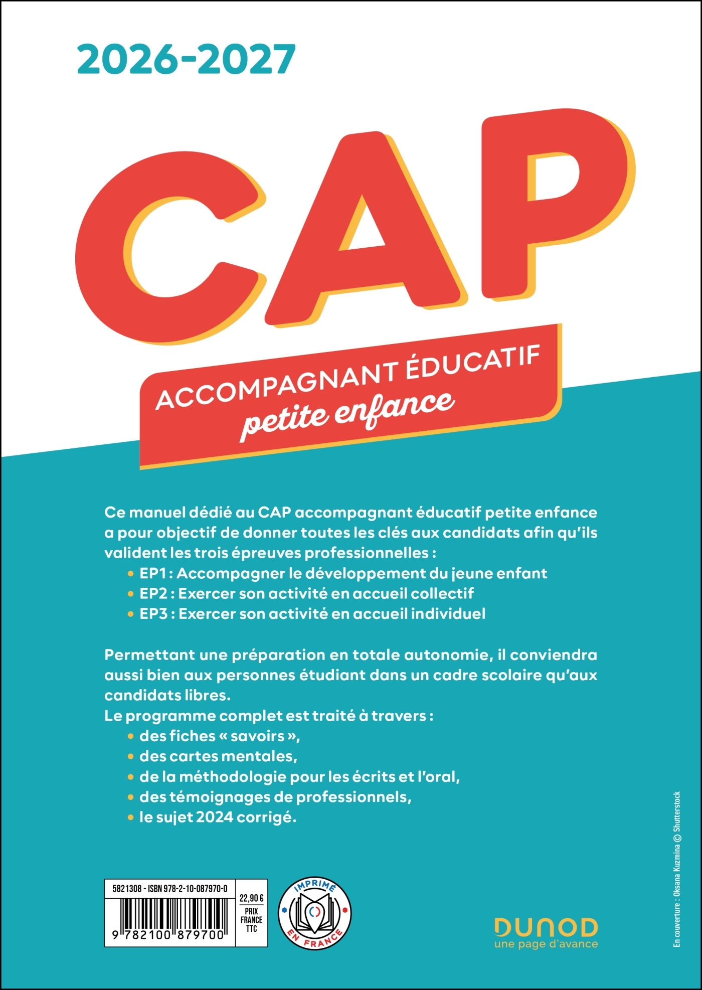 CAP Accompagnant éducatif petite enfance - Épreuves professionnelles 2026-2027 - Carole Métais, Laure Canal, Claire-Anaïde Fiat, Stéphanie Le Goff, Anahid Fiat - DUNOD