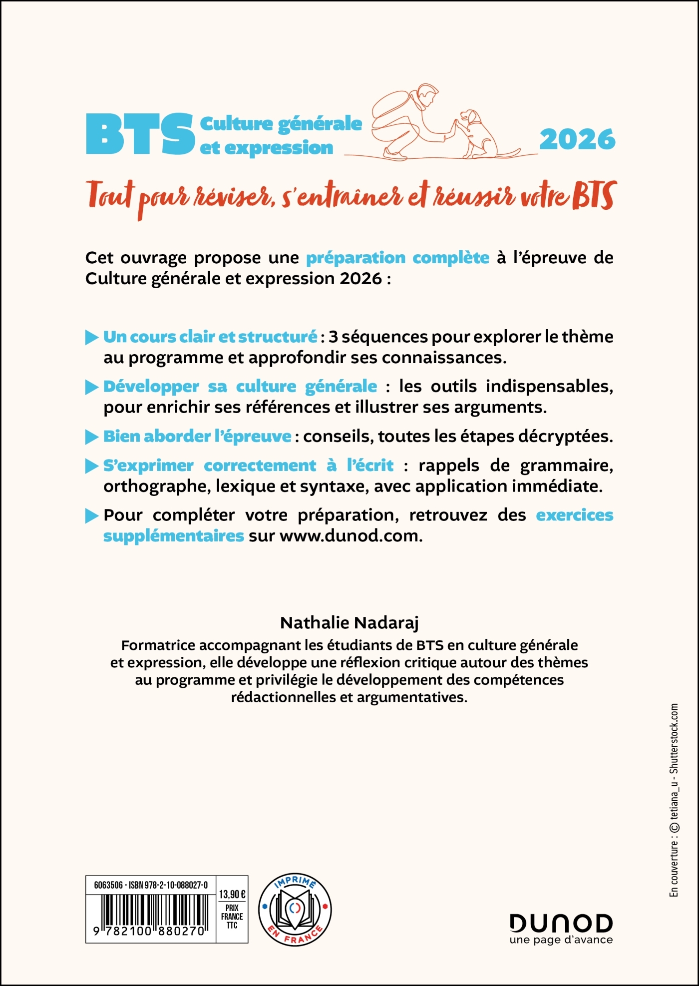 BTS Culture générale et Expression 2025-2026 - Nathalie Nadaraj - DUNOD
