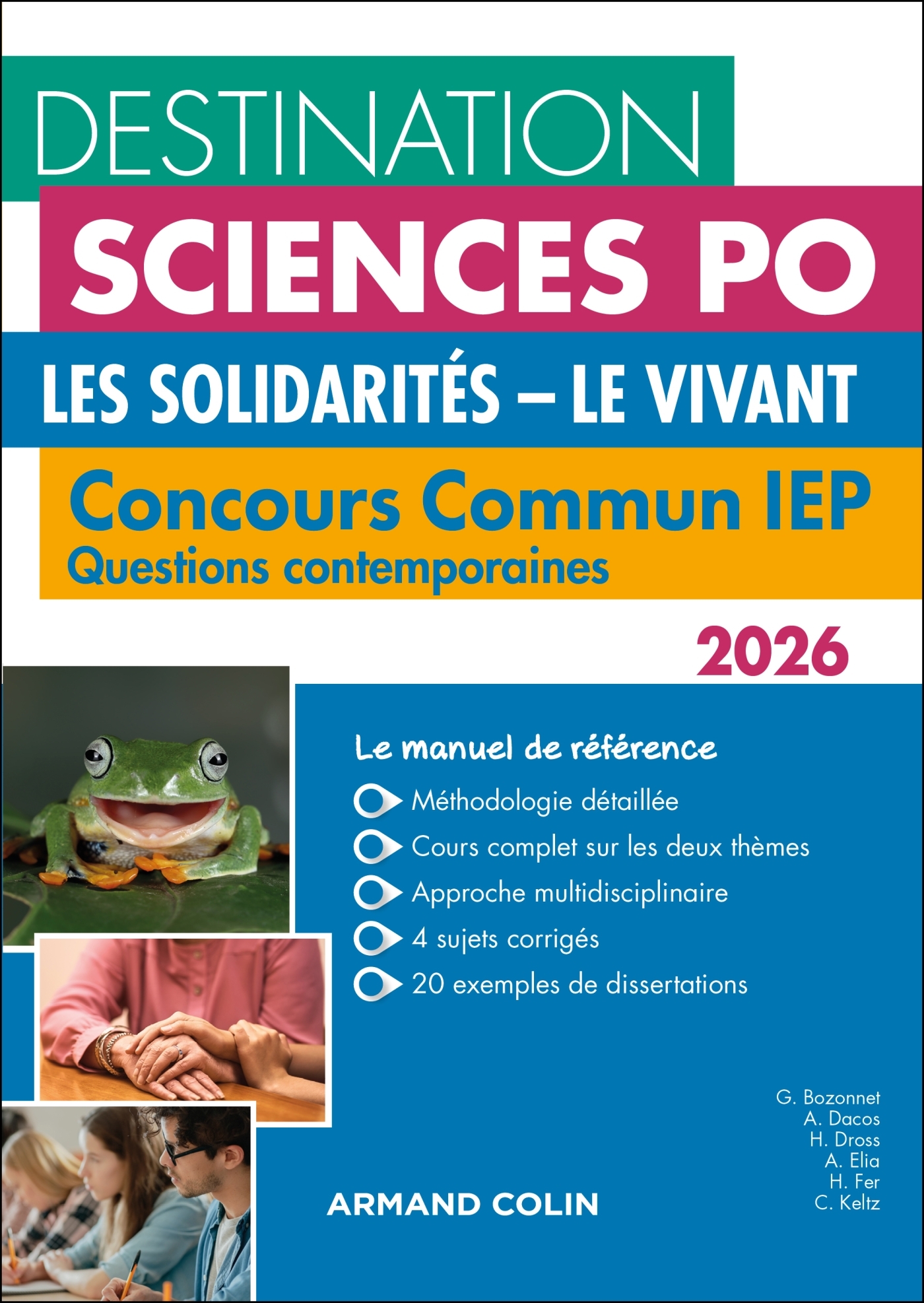 Destination Sciences Po Questions contemporaines 2026 - Concours commun IEP - Grégory Bozonnet, Antonin Dacos, Hugo Fer, Charlotte Keltz, Héloïse Dross, Apollonia Elia - ARMAND COLIN