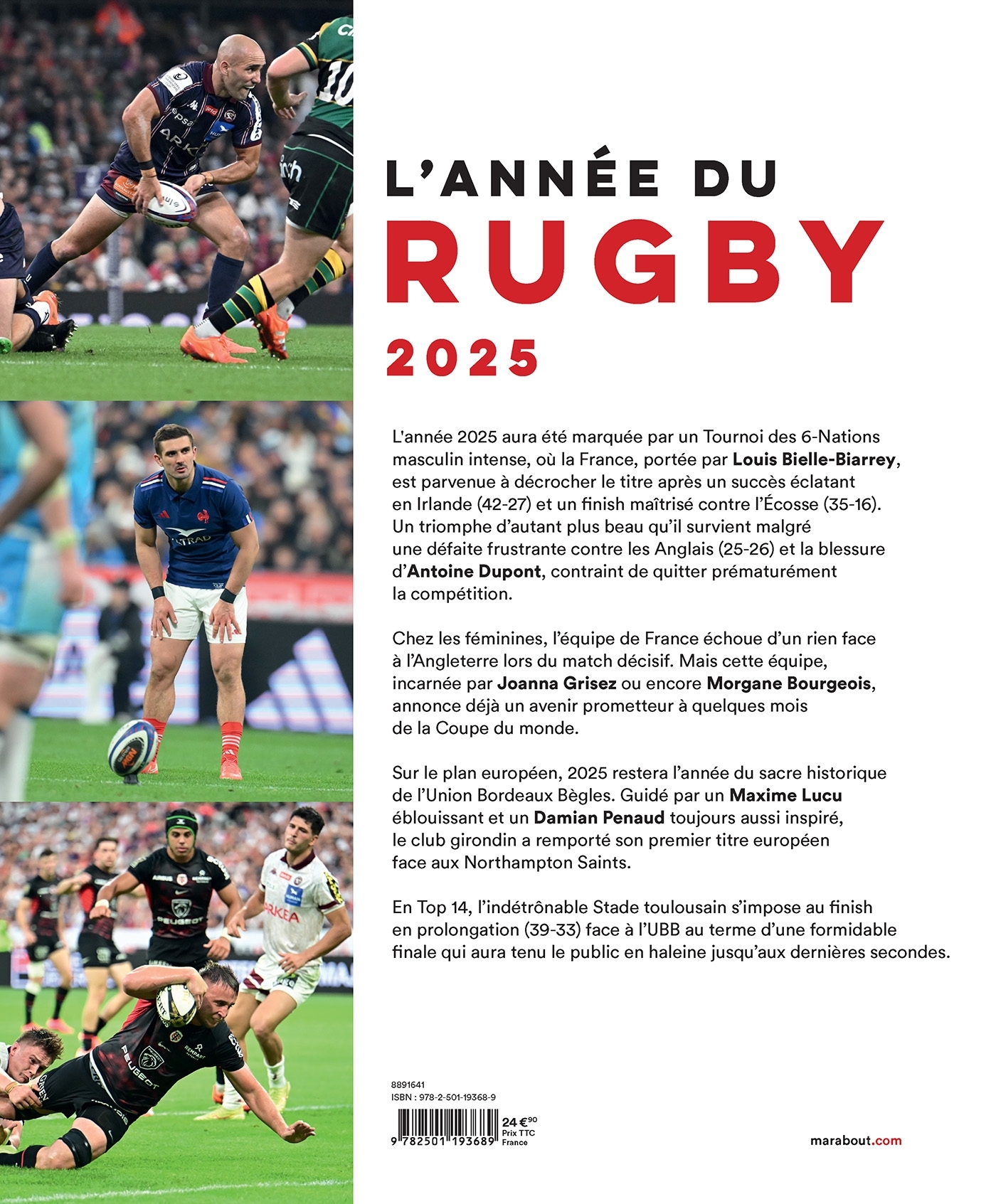L'Année du rugby 2025 - Philippe KALLENBRUNN, Gregory Letort - MARABOUT