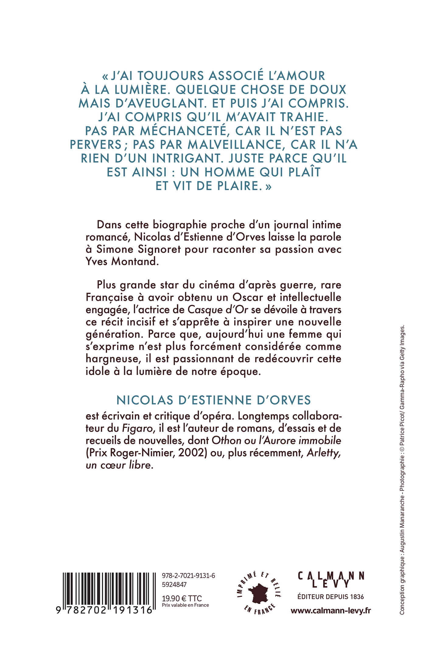 Simone Signoret, histoire d'un amour - Nicolas Estienne d'Orves - CALMANN-LEVY