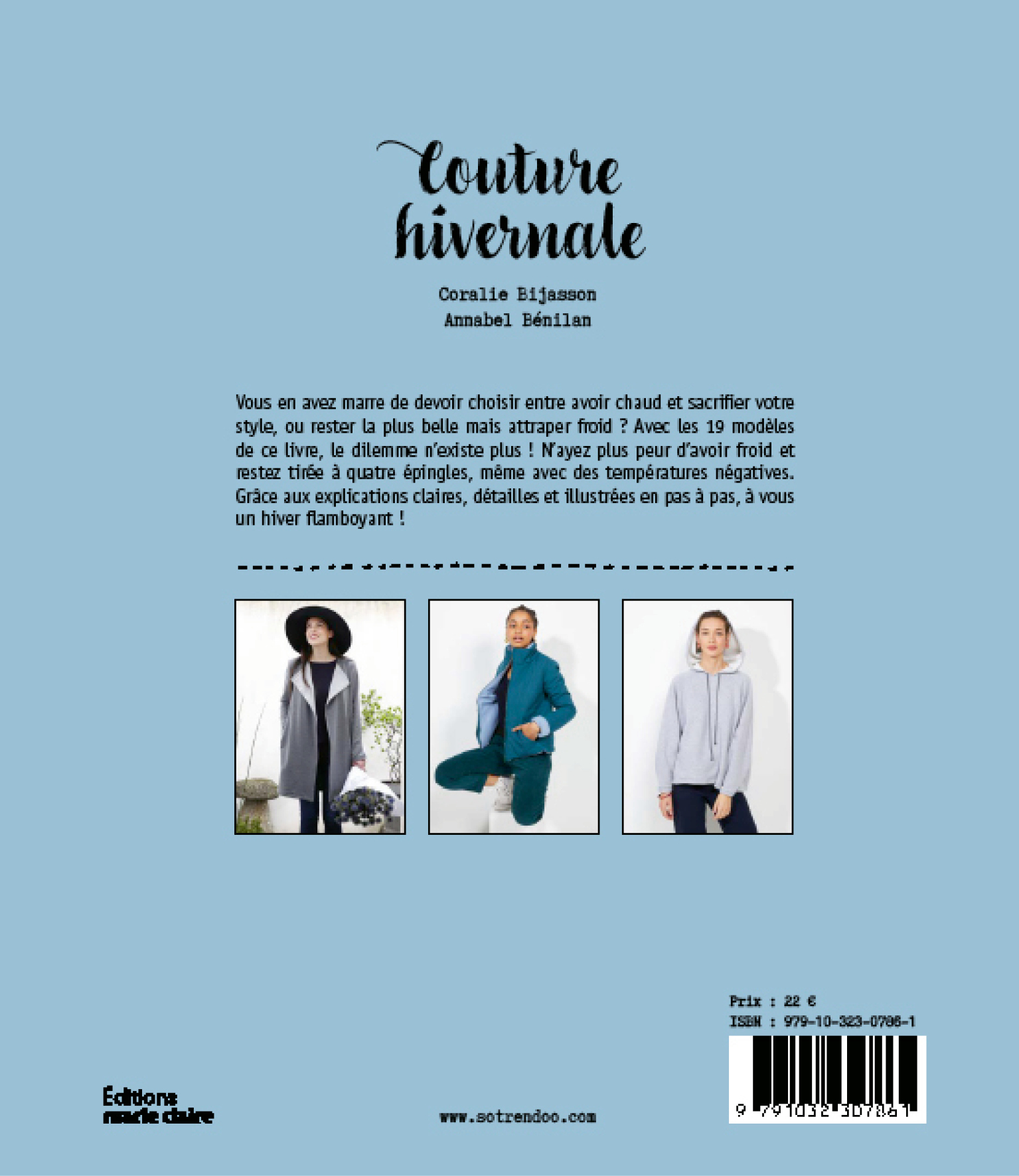Couture hivernale 19 projets chauds et confortables - Coralie Bijasson, Annabel Benilan - MARIE-CLAIRE