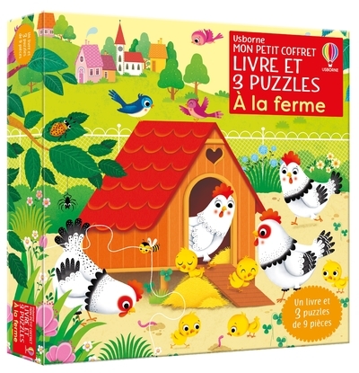 A la ferme - Mon petit coffret Livre et 3 puzzles - IOSSA FEDERICA - USBORNE
