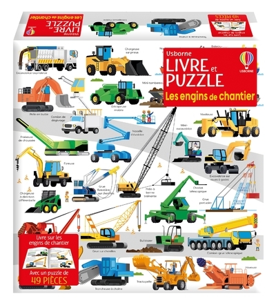 Les engins de chantier - Coffret livre et puzzle - Sam Smith - USBORNE