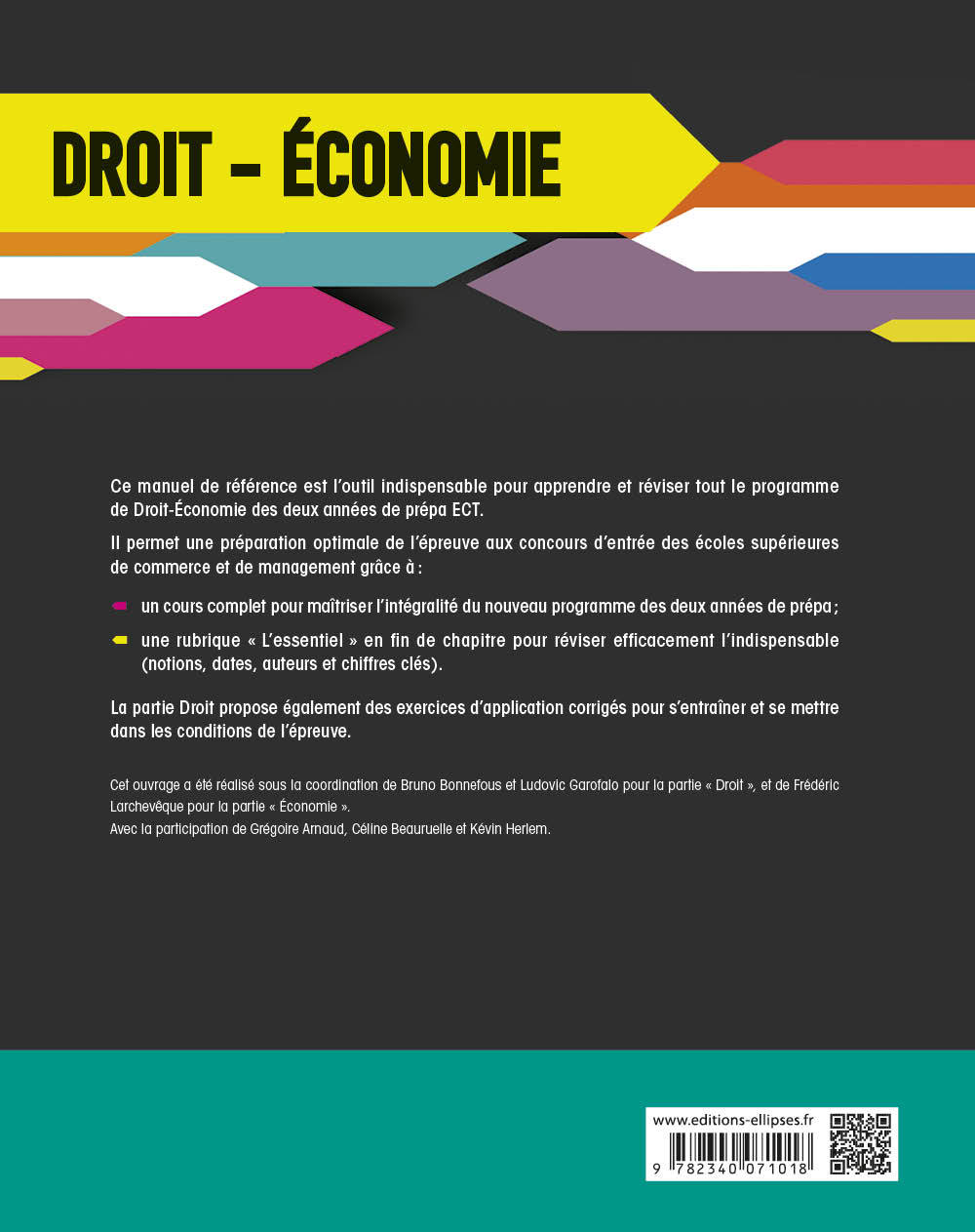 Droit - Économie. Prépas ECT. 1re et 2e années - Bruno Bonnefous, Ludovic Garofalo, Frédéric Larchevêque - ELLIPSES