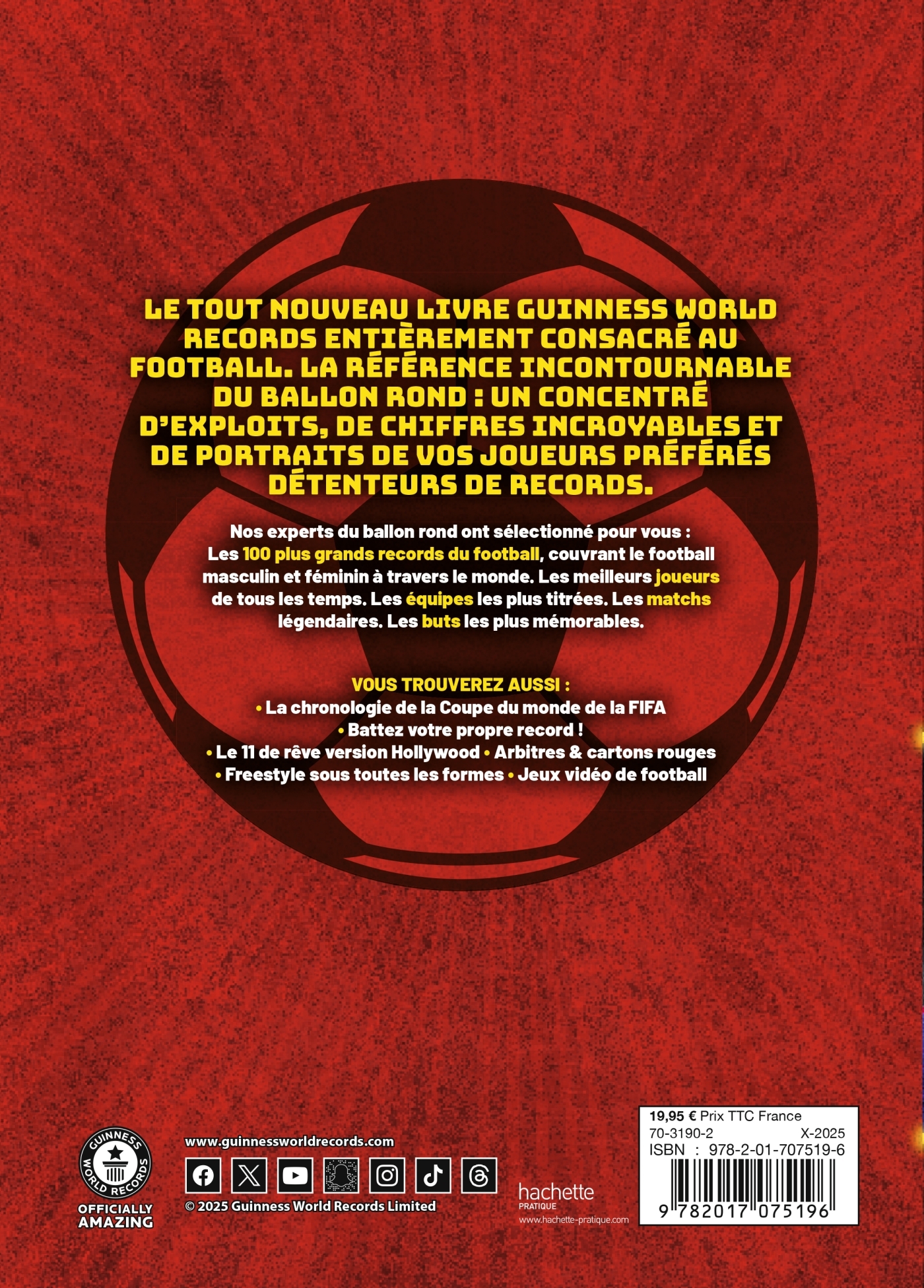 Guinness World Records Football 2026 -   - HACHETTE PRAT