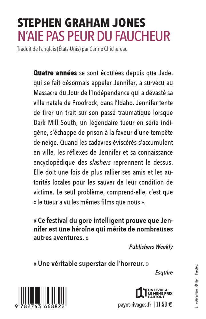 N'aie pas peur du faucheur - Stephen Graham Jones - RIVAGES